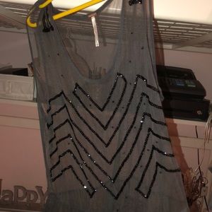 Free People sheer beaded dress